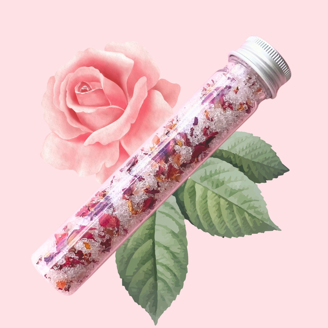 Rose Bath Salt with Epson Salt Magnesium Rose Petals for Mother's Day Gift