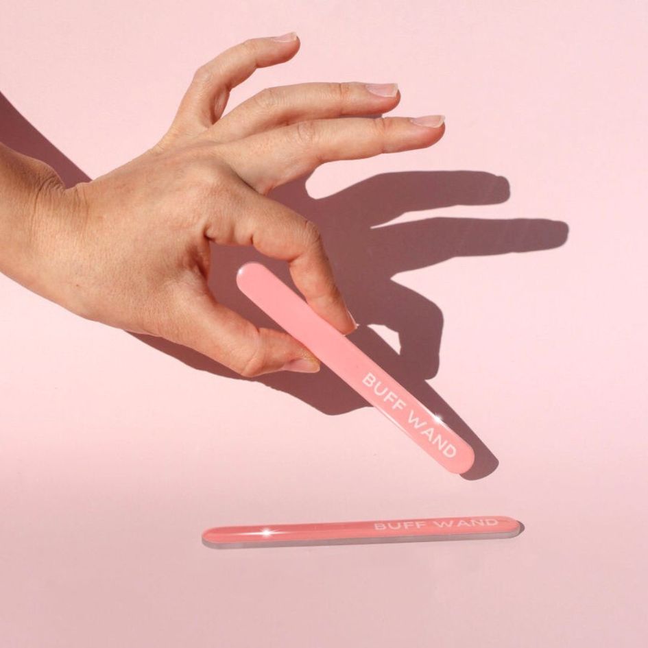 DIY Manicure at Home with Buff Wand 2 Pack of Crystal Nano Glass Nail File for Natural Nails